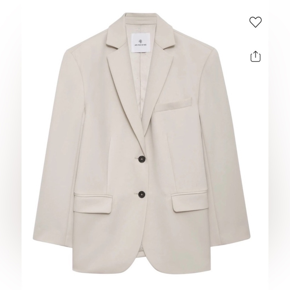 Anine Bing Quinn Single Breasted Blazer